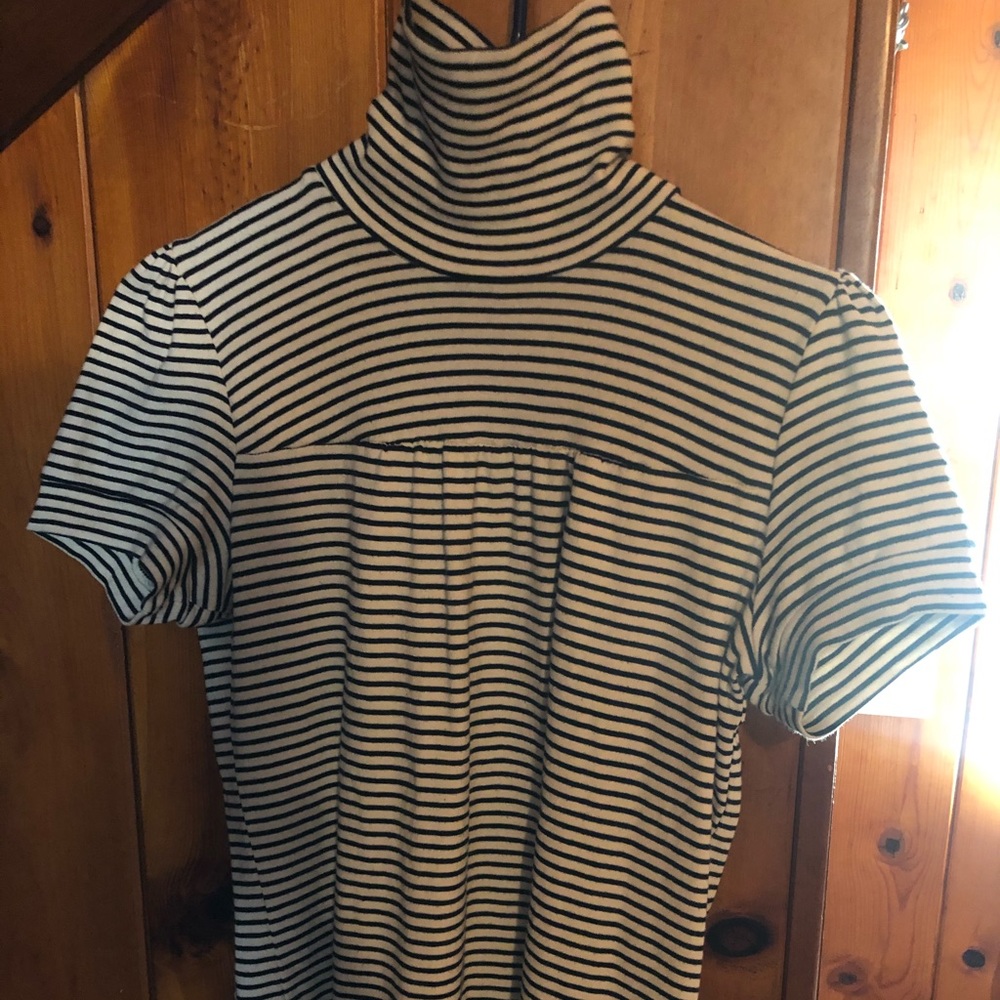 Black and white turtle neck